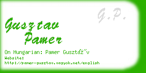 gusztav pamer business card